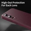 Samsung Galaxy S25 Edge 5G Red Leather Case with Card Slot - 5
