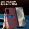 Samsung Galaxy S25 Edge 5G Red Leather Case with Card Slot - 6