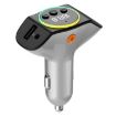 C8 Bluetooth 5.3 Receiver Car Charger with AUX & Dual USB Ports (Grey) - 1