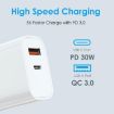 NORTHJO NOPD3002 30W USB-C PD + QC3.0 Dual Port Fast Charger UK Plug - 4