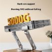 Foldable Rotating Wooden Base Metal Cooling Holder for Tablets & Laptops - 4