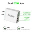 ENKAY FC-002 55W Quick Charger, Dual USB-A & USB-C, 4 Ports, EU Plug - 2