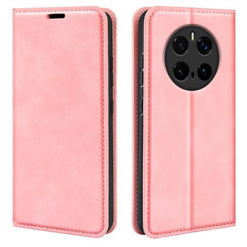 For Honor Magic7 Pro Pink Retro-skin Magnetic Leather Phone Case - 1