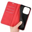 For Honor 400 Lite Red Retro-skin Magnetic Leather Phone Case Global - 5