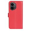 For Honor 400 Red Litchi Texture Leather Flip Phone Case with Holder - 3