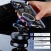K009 360 Rotation Magnetic Car Stand - White Vacuum Suction Holder - 2