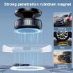 K009 360 Rotation Magnetic Car Stand - White Vacuum Suction Holder - 6