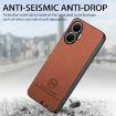Redmi Turbo 4 Pro Brown Twill Fabric Leather Skin Phone Case - 4