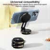 T50 Dual Suction Cup Car Phone Stand for Dashboard/Windshield (Black+Silver) - 3