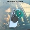T50 Dual Suction Cup Car Phone Stand for Dashboard/Windshield (Black+Silver) - 4