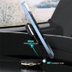 T50 Dual Suction Cup Car Phone Stand for Dashboard/Windshield (Black+Silver) - 7