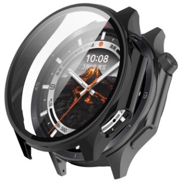 OnePlus Watch 3 Black Tempered Film PC Protective Case - 1