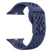 Navy Blue Mesh Reverse Buckle Silicone Band for Apple Watch 46/49/45/44mm - 3