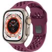 Apple Watch Mesh Reverse Buckle Silicone Band Wine Red 46/49/45/44mm - 1