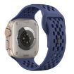 Navy Blue Mesh Reverse Buckle Silicone Band for Apple Watch 42/41/40/38mm - 2