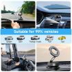 K11 Silver Desktop Car Metal Magnetic Foldable Phone Holder Stand - 6