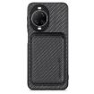 Huawei nova 14 Carbon Fiber Leather Magsafe Phone Case - Black - 1
