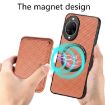 Huawei nova 14 Ultra Brown Carbon Fiber Leather Magsafe Phone Case - 3