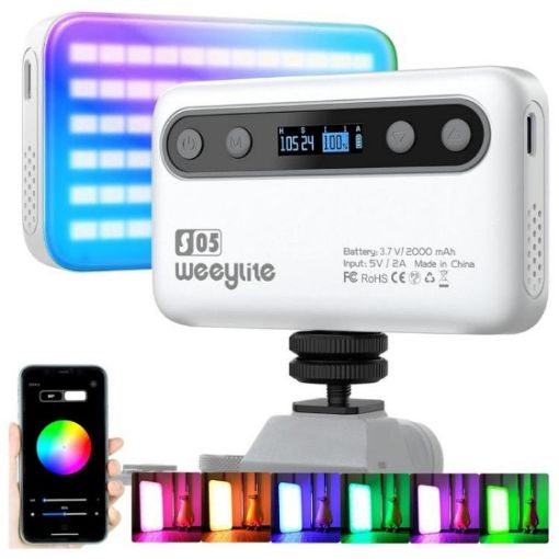 Weeylite S05 Portable RGB Fill Light - App Control, Video & Photography - 1