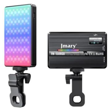 JMARY FM-150RGB Portable LED RGB Light for Smartphone, Laptop, Camera - 1