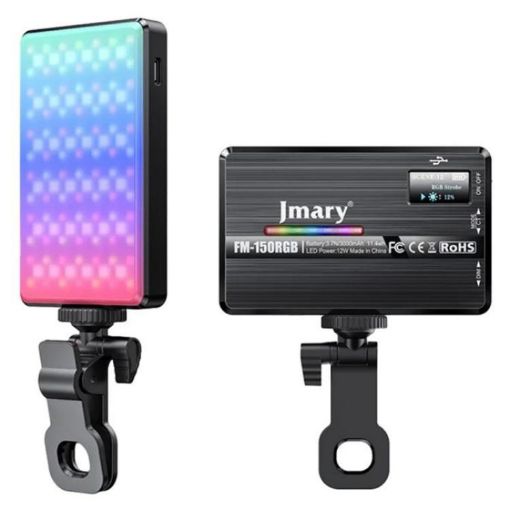 JMARY FM-150RGB Portable LED RGB Light for Smartphone, Laptop, Camera - 1
