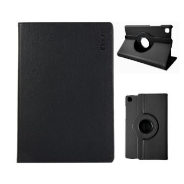 Samsung Galaxy Tab A7 Lite 8.7 ENKAY 360 Rotation Leather Case Black - 1