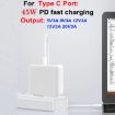 PD41 GaN PD 45W USB Charger + Type-C Cable, EU Plug, White - 5