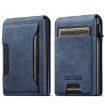 Suteni Blue Denim Pattern Card Box with Automatic Button Pop-Out - 1