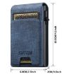 Suteni Blue Denim Pattern Card Box with Automatic Button Pop-Out - 2