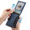 Suteni Blue Denim Pattern Card Box with Automatic Button Pop-Out - 3