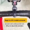 Z012 360 Rotation Motorcycle/Bicycle Handlebar Rearview Mirror Phone Mount - 8