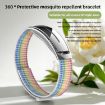 Mosquito Repellent Bracelet - Essential Oil Wristband, Red Black Stripe - 6