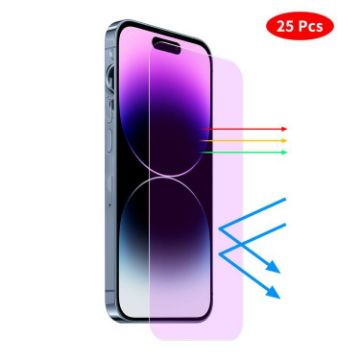 iPhone 15 JUNSUNMAY 25pcs Anti-Blue Light Tempered Glass Screen Protector - 1