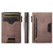 Suteni Brown Denim Double-Sided Card Slot Button Eject Card Box - 1