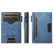 Suteni Blue Denim Double-Sided Card Slot Button Eject Card Box - 1