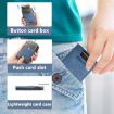 Suteni Blue Denim Double-Sided Card Slot Button Eject Card Box - 4