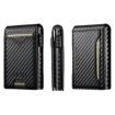 Suteni Carbon Fiber Pattern Button Box - Auto Pop Veneered Card (Black) - 1