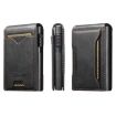 Suteni Oil Wax Pattern Button Veneered Card Box - Black - 1
