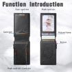 Suteni Oil Wax Pattern Button Veneered Card Box - Black - 2