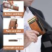 Suteni Brown Oil Wax Pattern Card Box with Auto Pop-Out Button - 4