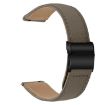 20mm Gray Lychee Texture Leather Watch Band with Black Turtle Buckle - 2
