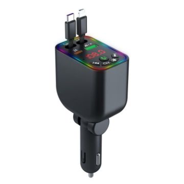 L5 Car Bluetooth MP3 Player - Hands-Free Calling, FM Transmitter, Charger - 1