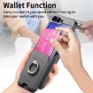Samsung Galaxy Z Flip5 5G Gray Twill Fabric Card Bag Ring Case - 6