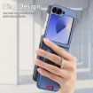Samsung Galaxy Z Flip5 5G Blue Twill Fabric Card Bag Ring Case - 5