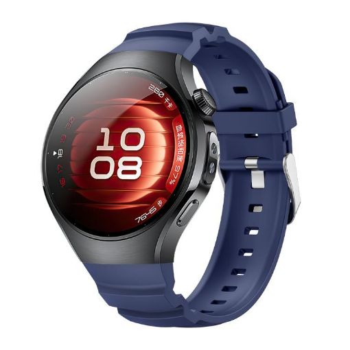 Huawei Watch 5 42mm Silicone Band, Metal Pin Buckle - Raw Blue - 1