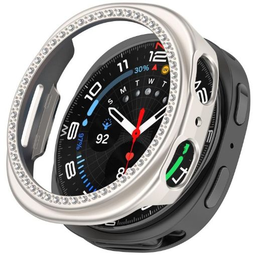 Samsung Galaxy Watch 8 44mm Diamond PC Case - Frosted Starlight - 1