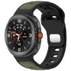 Samsung Galaxy Watch 8 40/44mm Black Army Green Silicone Band - 1
