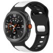 Samsung Galaxy Watch 8 40/44mm Black White Silicone Band Reverse Buckle - 1
