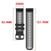 Garmin Forerunner 970 Black+Gray Silicone Watch Band Steel Buckle - 6