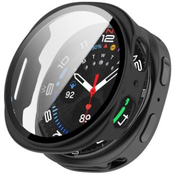 Samsung Galaxy Watch 8 40mm Frosted Black Tempered Film PC Case - 1